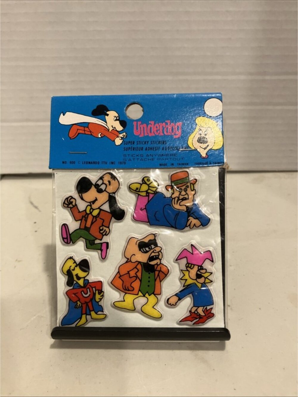 Vintage 1979 Underdog Puffy Stickers #900 Taiwan